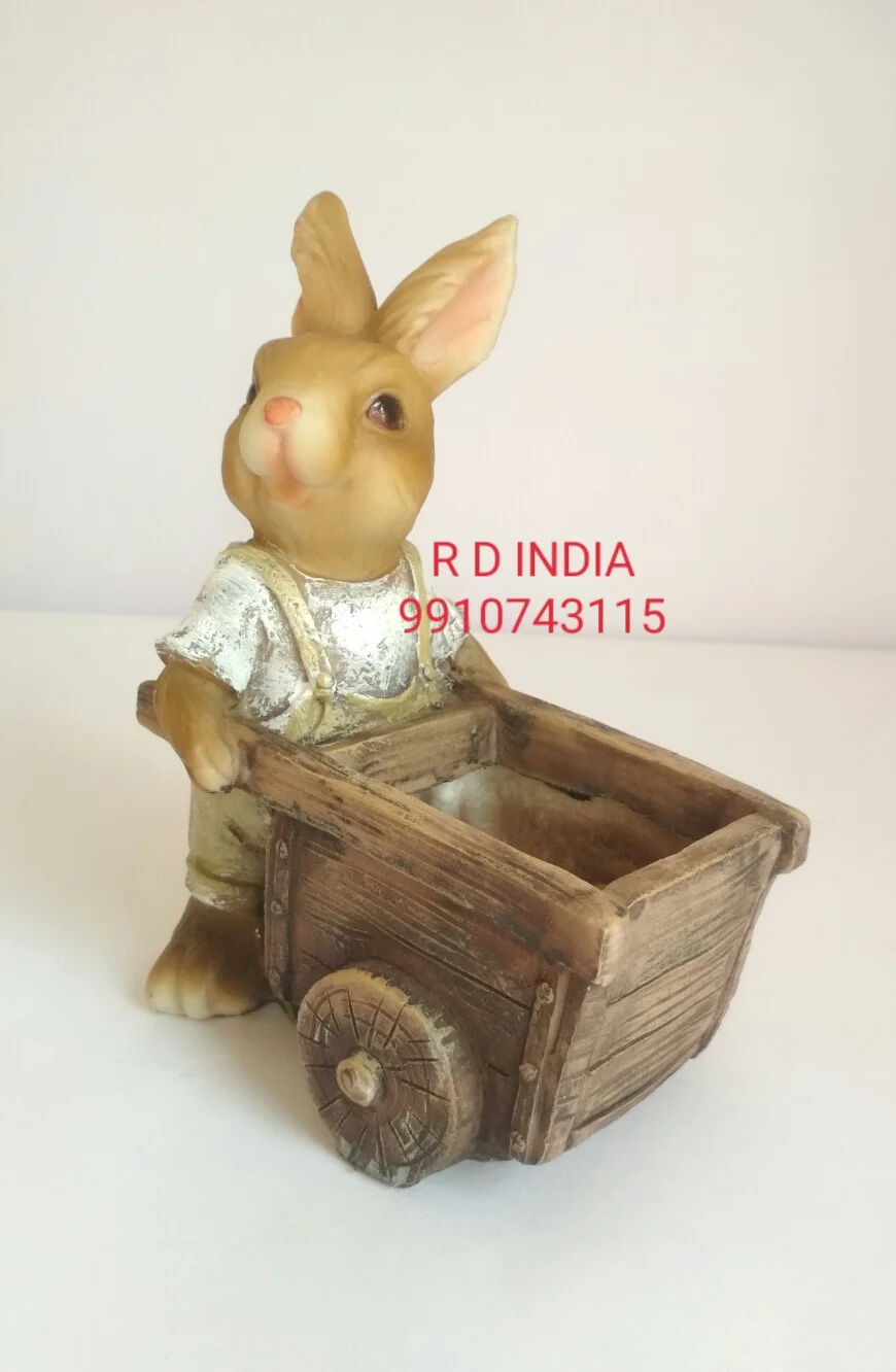 Resin Rabbit Cart